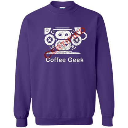 Coffee Lover T-shirt Certified Coffee Geek Purple