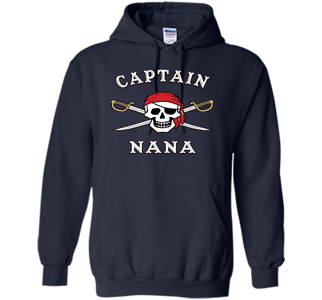 Captain Nana Funny Pirate T-shirt cool shirt Navy