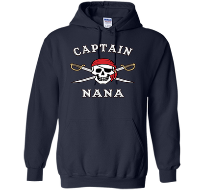 Captain Nana Funny Pirate T-shirt cool shirt Navy
