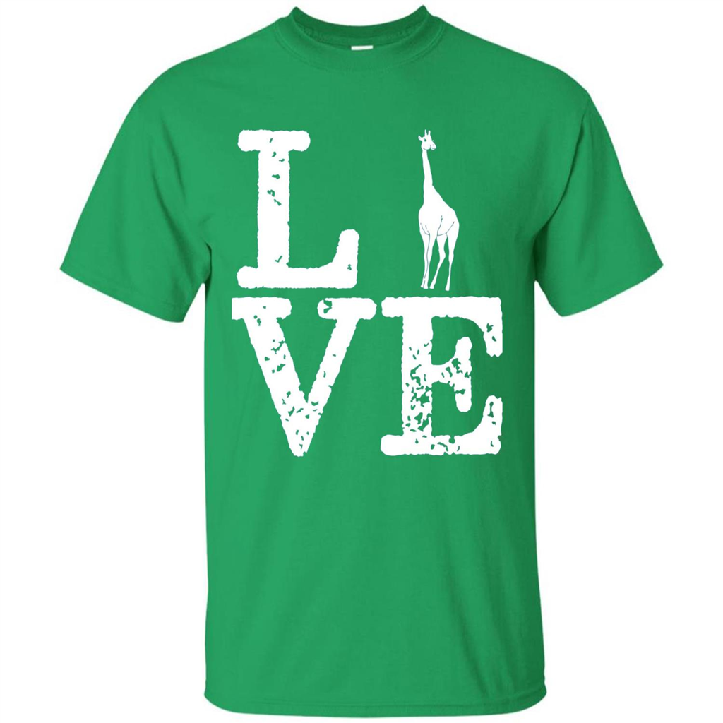 I Love Giraffe T-Shirt Irish Green