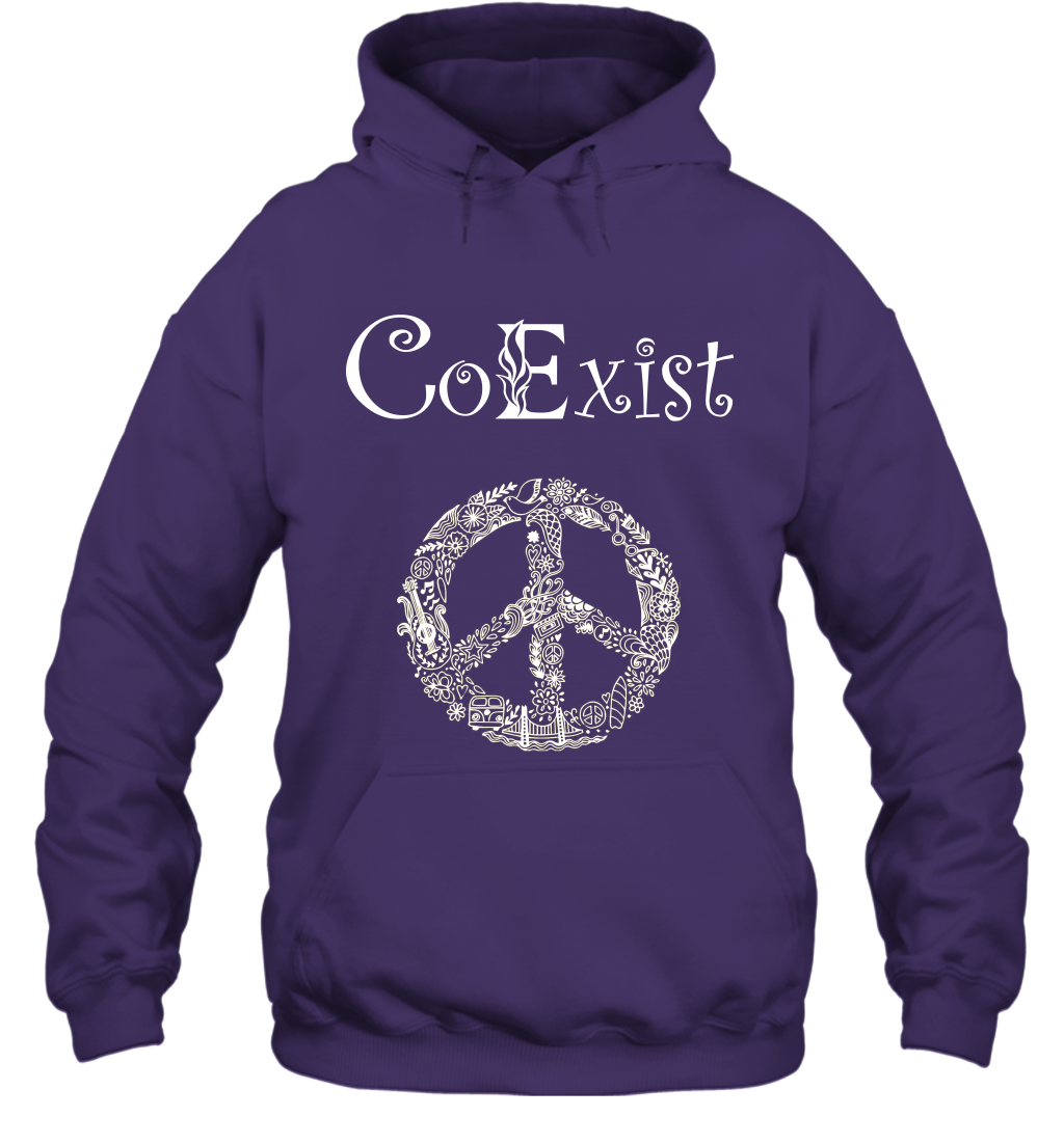 Co Exist Shirt Hoodie Hoodie Purple