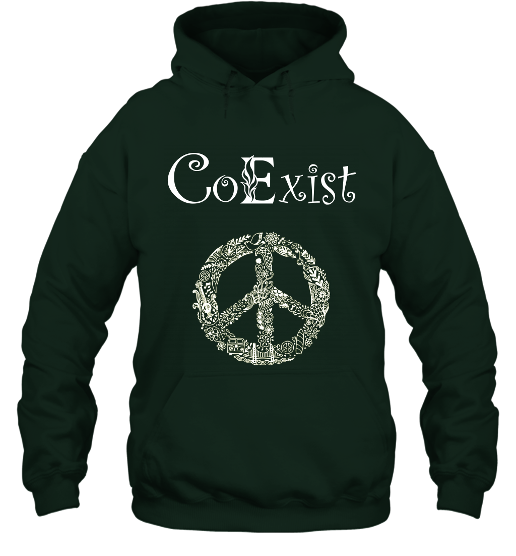 Co Exist Shirt Hoodie Hoodie Forest