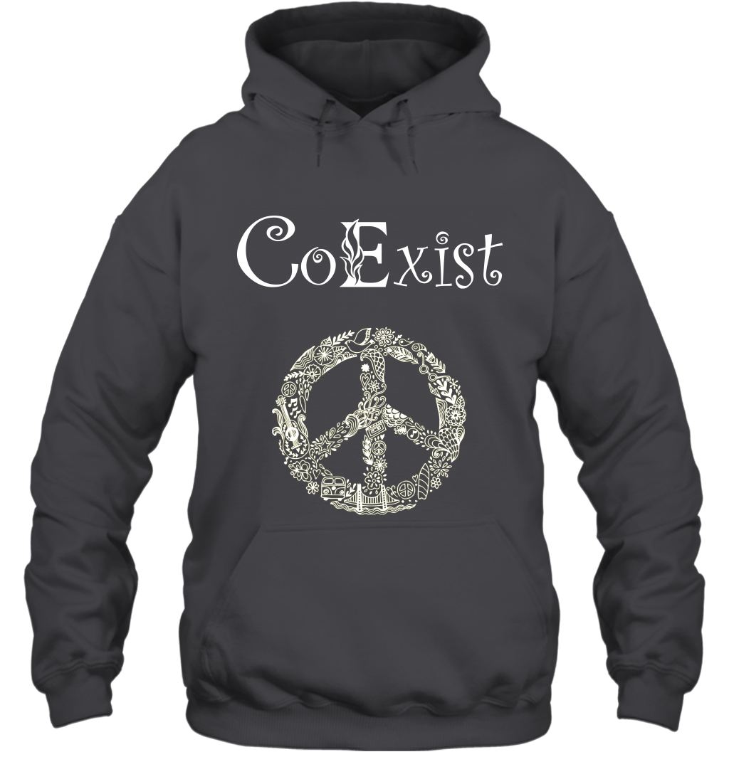 Co Exist Shirt Hoodie Hoodie Dark Heather