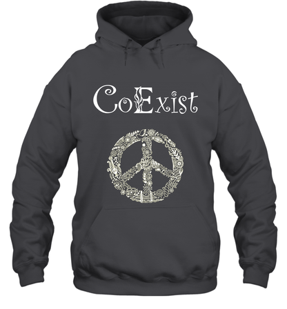 Co Exist Shirt Hoodie Hoodie Dark Heather