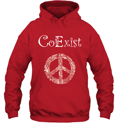 Co Exist Shirt Hoodie Hoodie Red