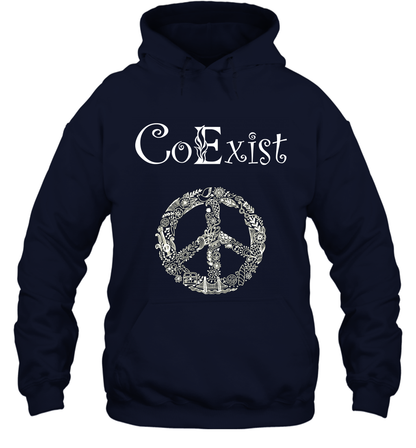 Co Exist Shirt Hoodie Hoodie Navy