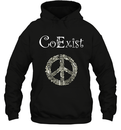 Co Exist Shirt Hoodie Hoodie Black