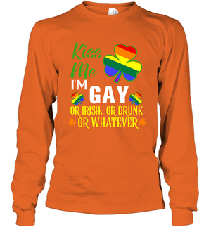 Kiss Me I'm Gay Or Irish Or Drunk Or Whatever Lgbt ShirtUnisex Long Sleeve Classic Tee
