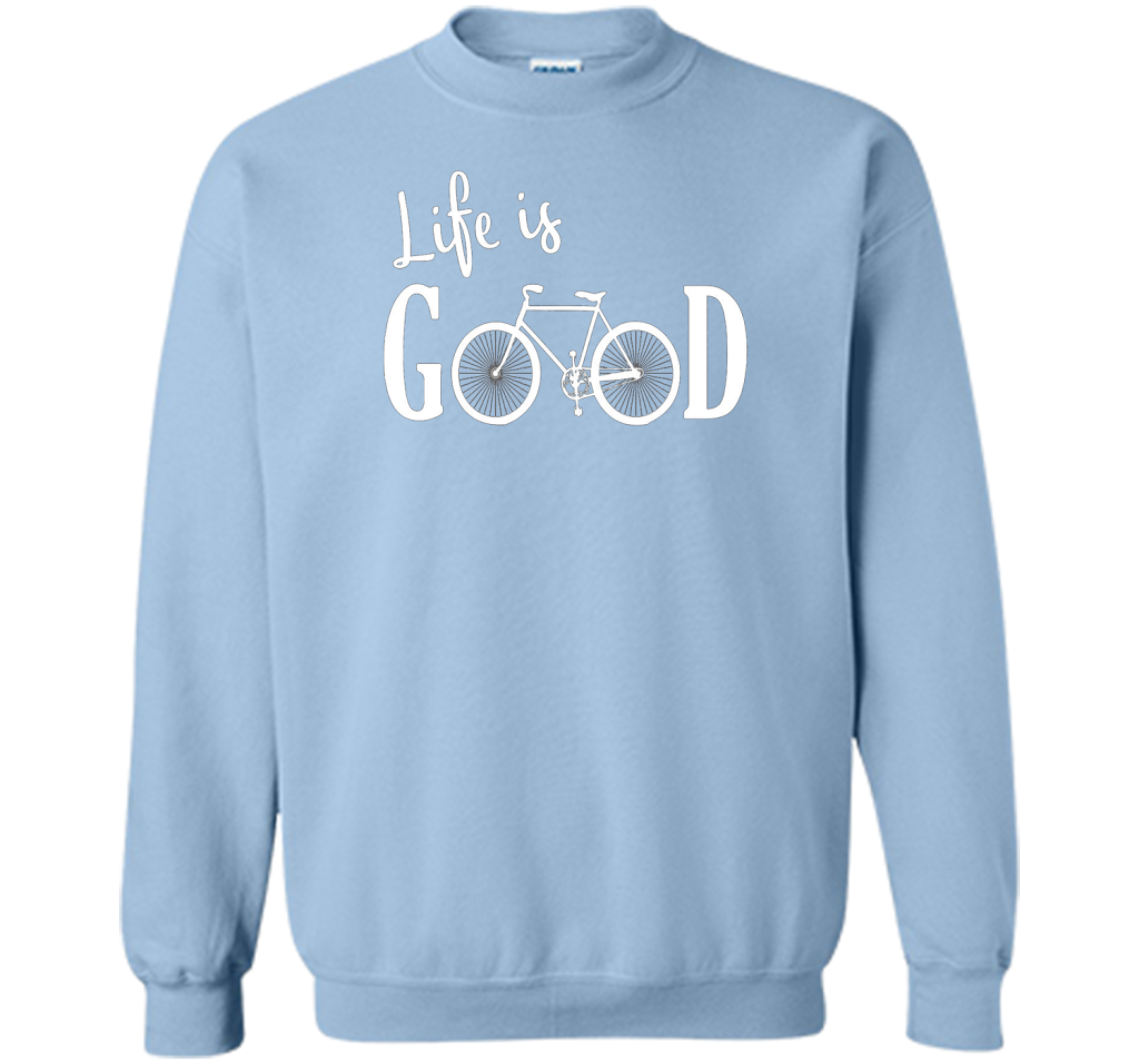Life is Good Shirt Bicycle Shirt shirt Light Blue