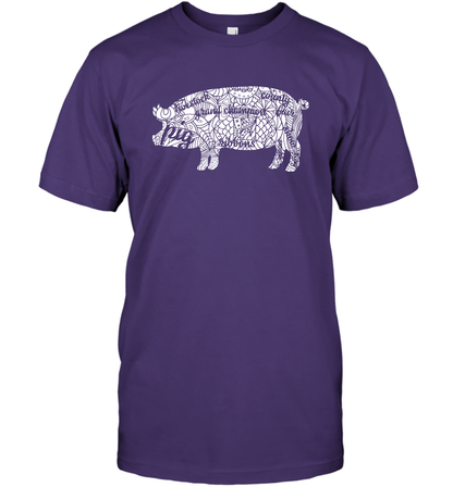 Pig Grand Champion Shirt T-Shirt T-Shirt Purple