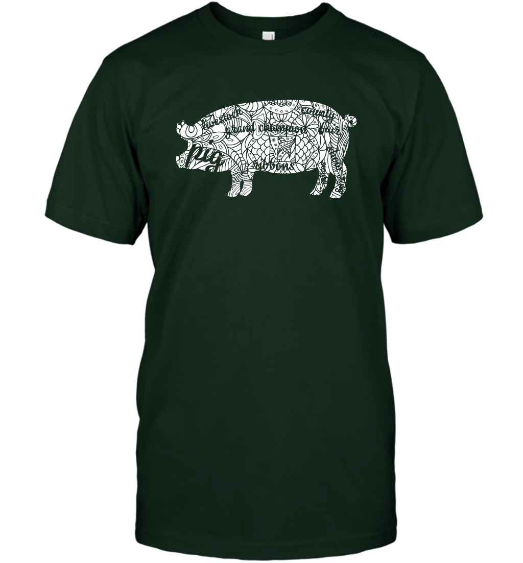 Pig Grand Champion Shirt T-Shirt T-Shirt Forest Green