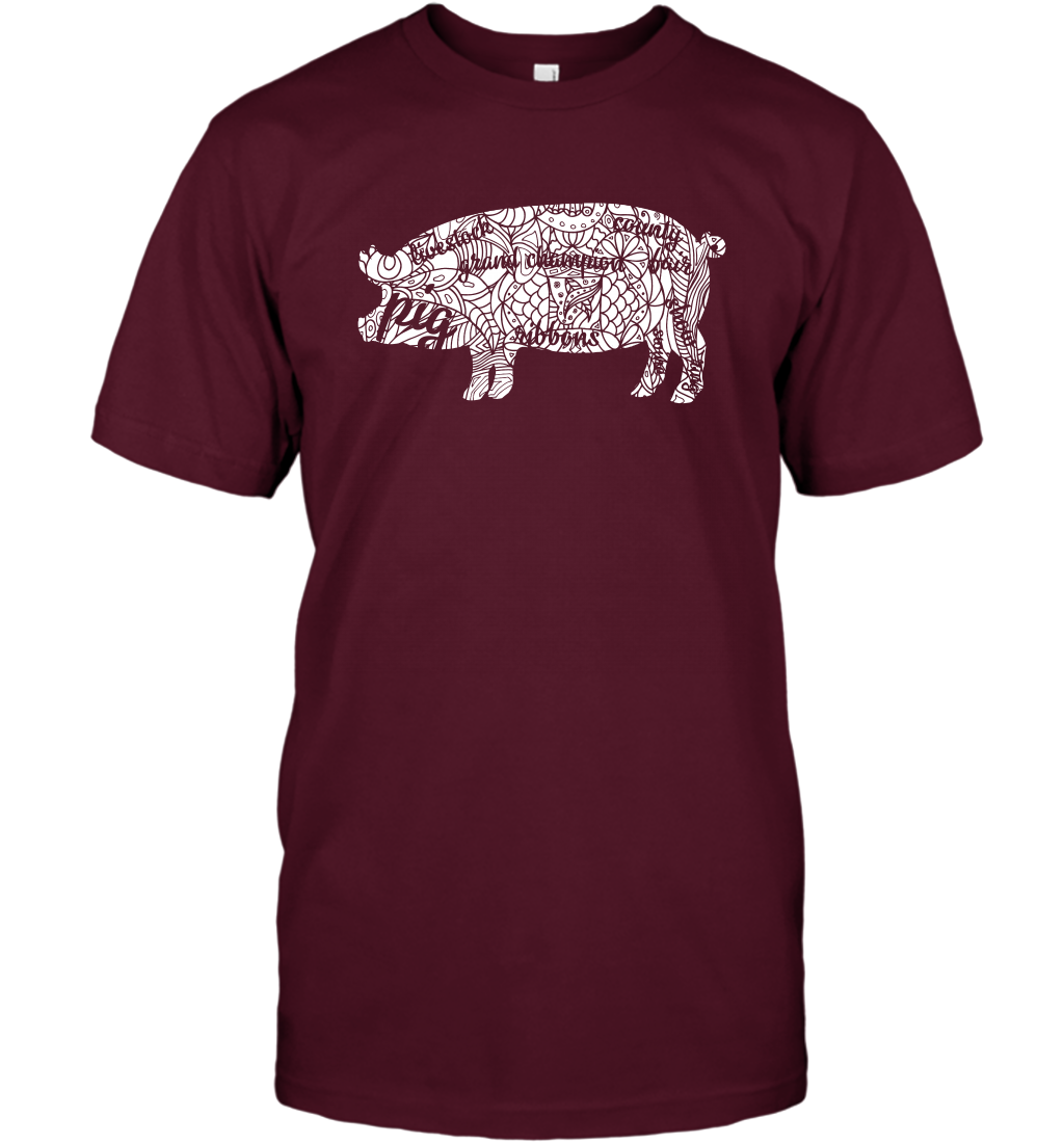 Pig Grand Champion Shirt T-Shirt T-Shirt Maroon