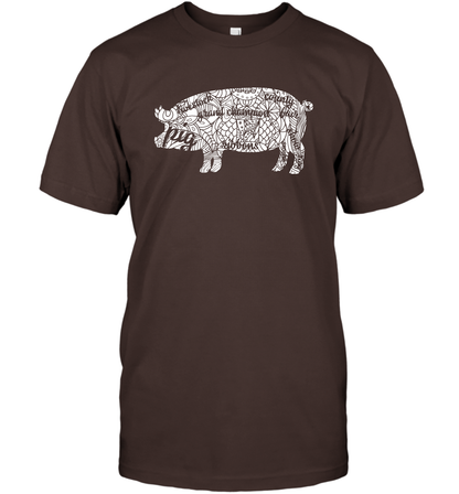 Pig Grand Champion Shirt T-Shirt T-Shirt Dark Chocolate