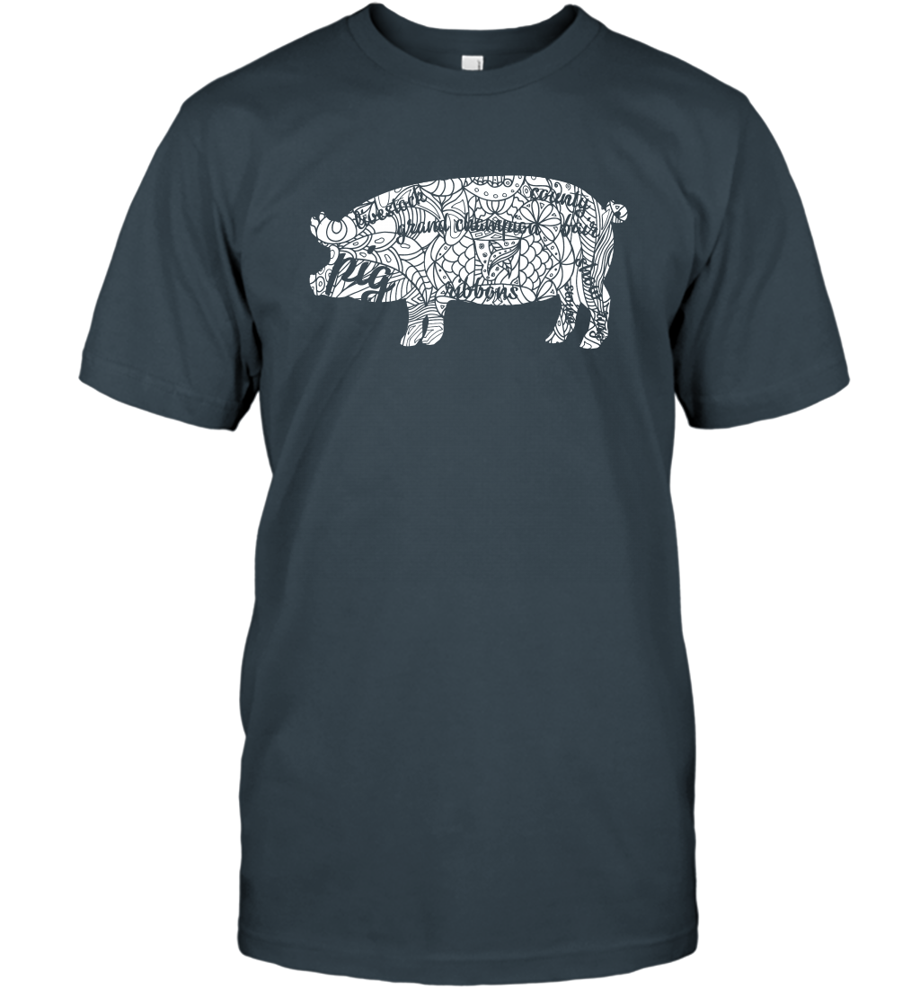 Pig Grand Champion Shirt T-Shirt T-Shirt Charcoal