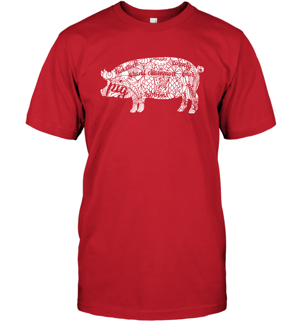 Pig Grand Champion Shirt T-Shirt T-Shirt Red