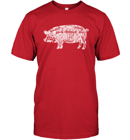Pig Grand Champion Shirt T-Shirt T-Shirt Red