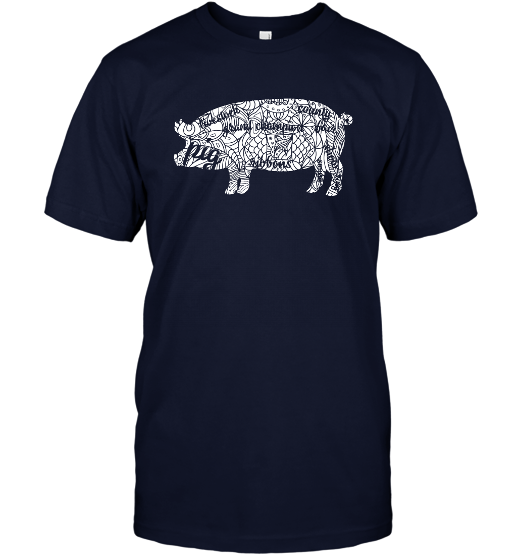 Pig Grand Champion Shirt T-Shirt T-Shirt Navy