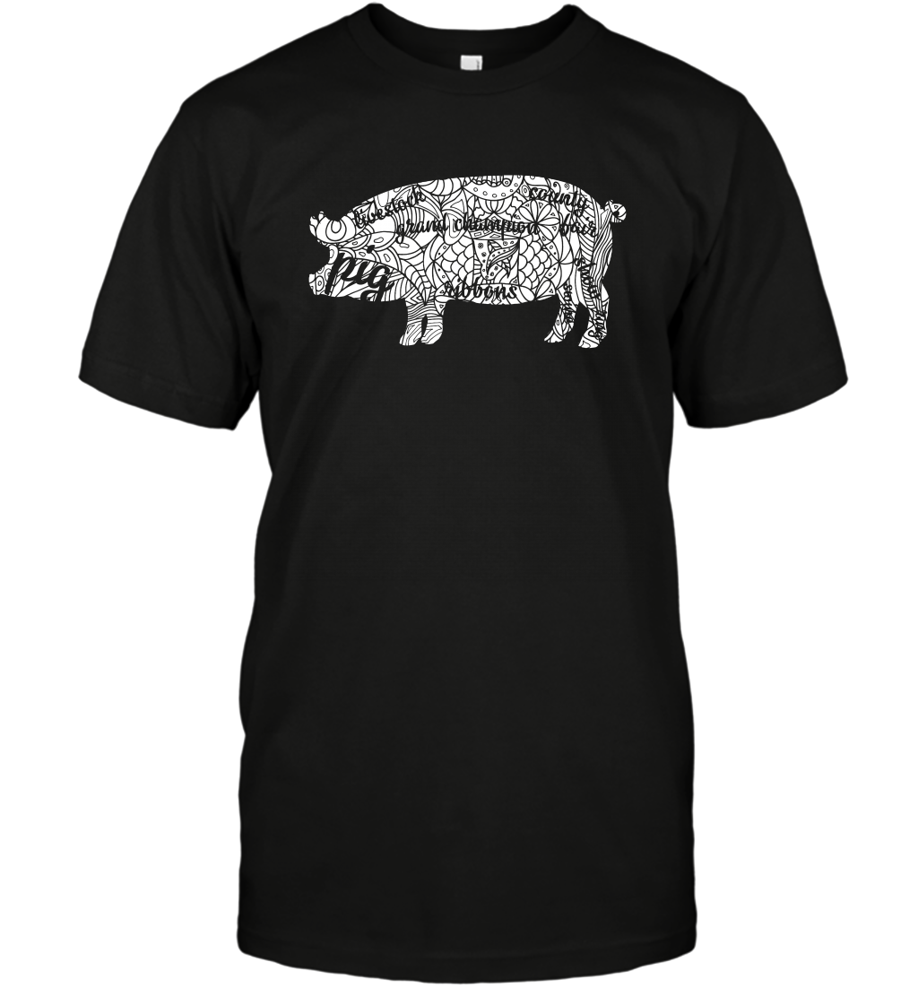 Pig Grand Champion Shirt T-Shirt T-Shirt Black