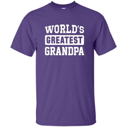 Men's World's Greatest Grandpa T-shirt Purple