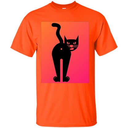 Cat Butt T-shirt Funny Cat Attitude T-shirt Orange