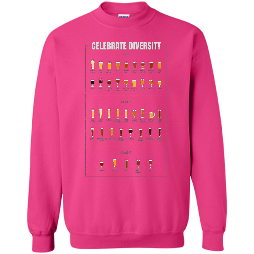 Celebrate Diversity Beer Glasses T-shirt Heliconia