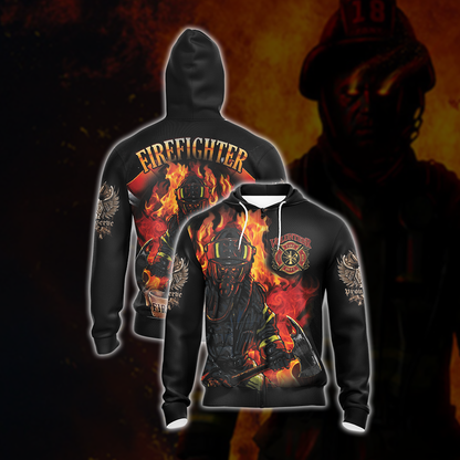 Firefighter First In Last Out Unisex Zip Up Hoodie 4XL