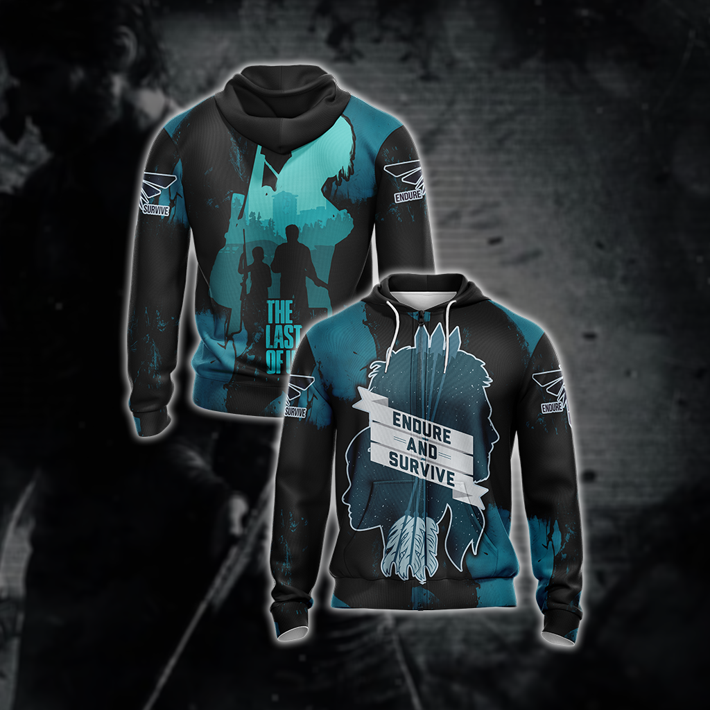 The last of Us - Endure and Survive Unisex Zip Up Hoodie 4XL