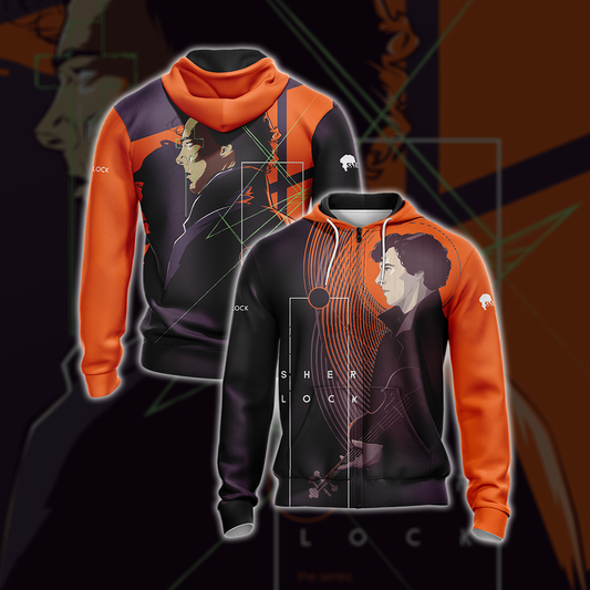 Sherlock New Look Unisex Zip Up Hoodie 4XL