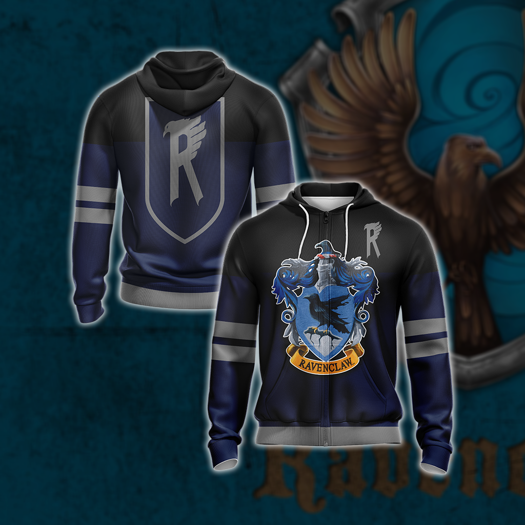 Harry Potter - Wise Like A Ravenclaw New Style Unisex Zip Up Hoodie