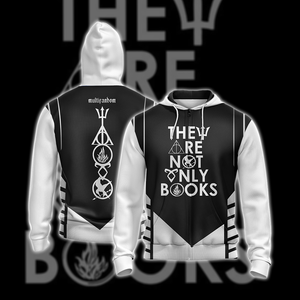 Multifandom - They Are Not Only Books Unisex Zip Up Hoodie