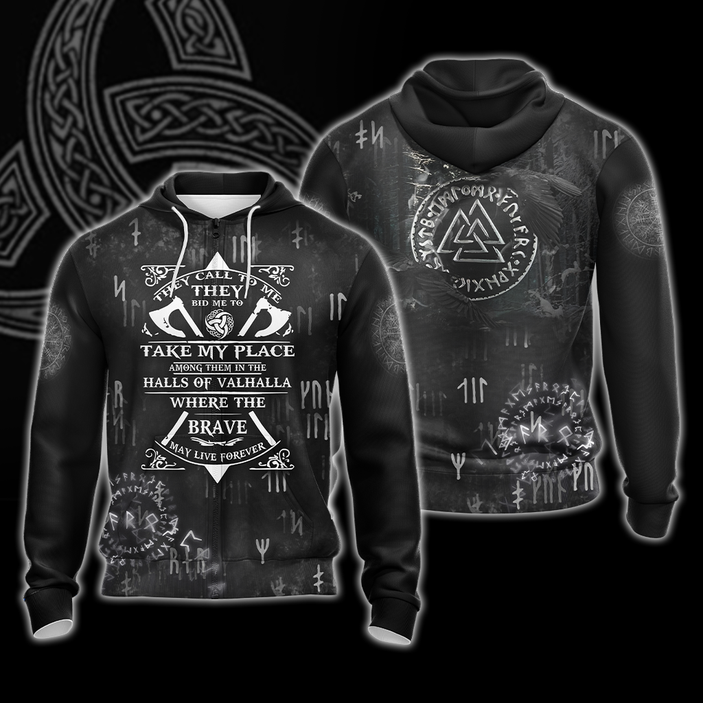 Viking Prayer Unisex 3D T-shirt Zip Hoodie Pullover Hoodie Zip Hoodie
