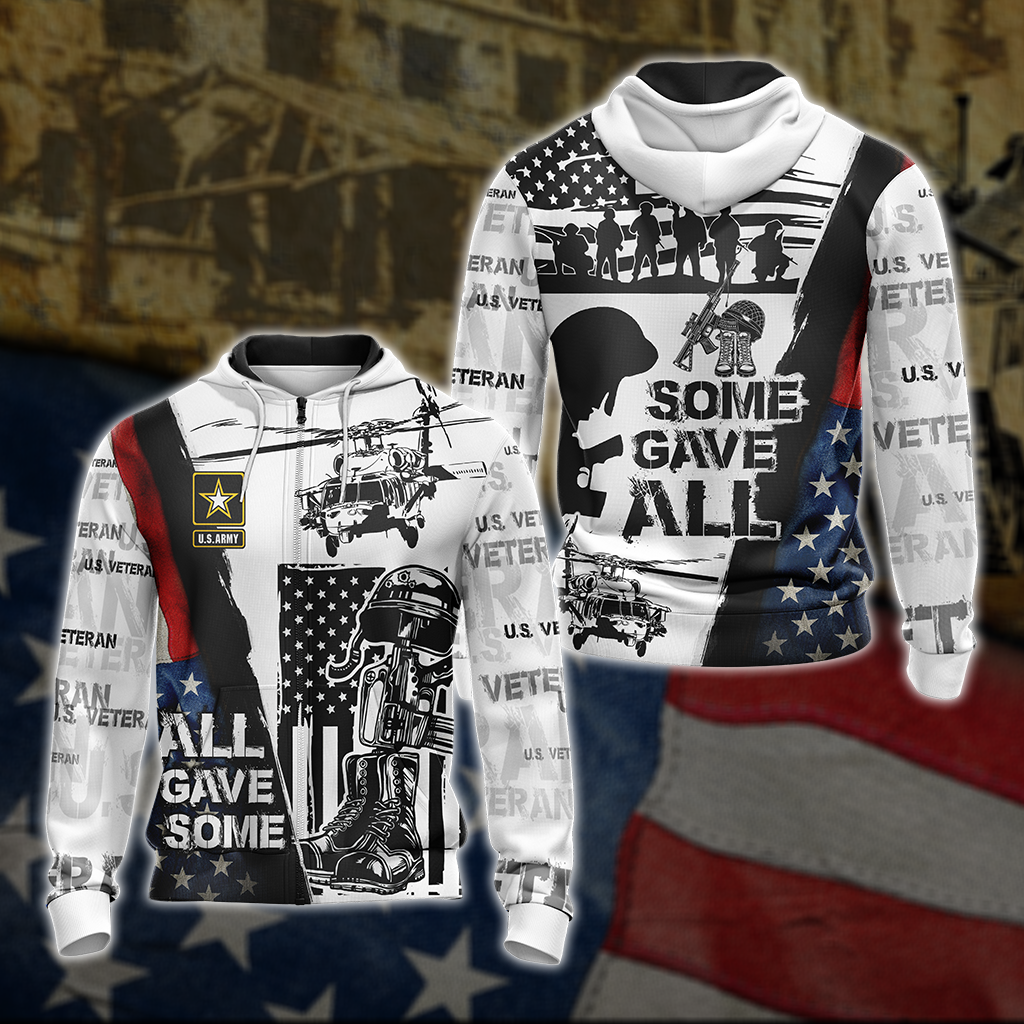 US Army Veteran T-shirt Zip Hoodie Hawaiian shirt Zip Hoodie
