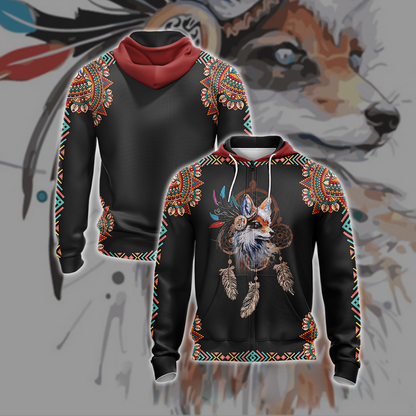 Fox Zip Up Hoodie 4XL