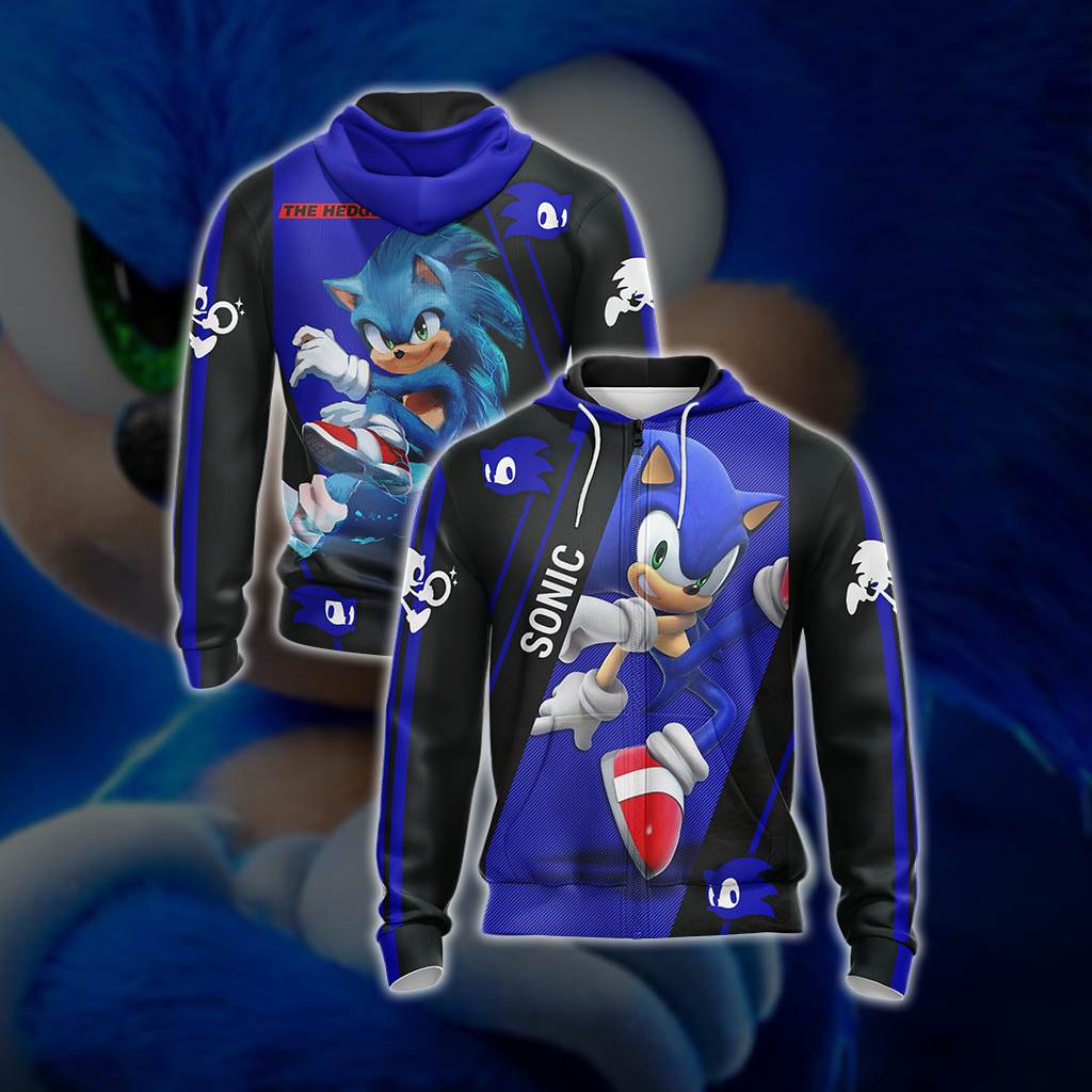 Sonic the Hedgehog New Style Unisex Zip Up Hoodie