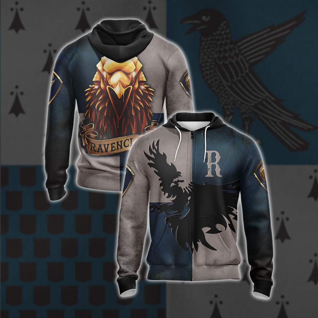 Ravenclaw Eagles Harry Potter New Look Unisex Zip Up Hoodie