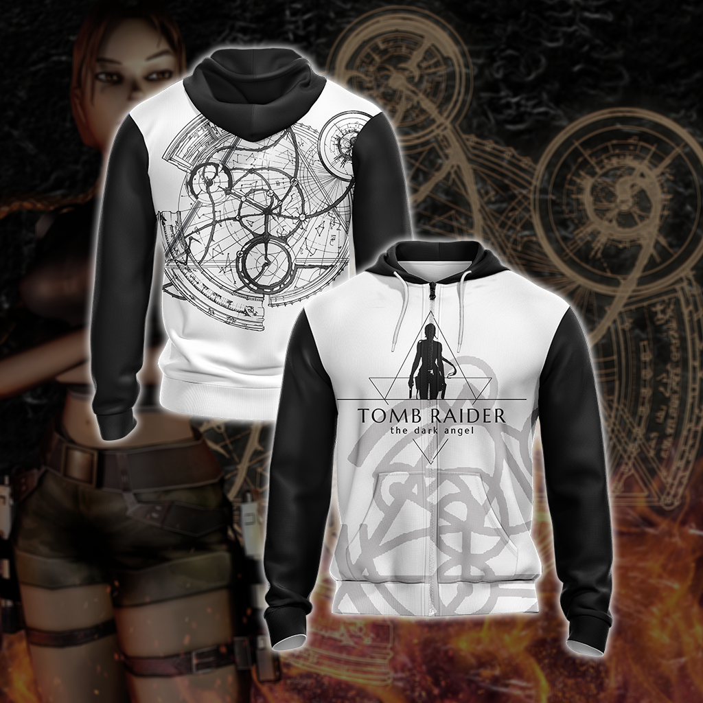 Tomb Raider Angel of Darkness - Strange Symbol Unisex Zip Up Hoodie Jacket