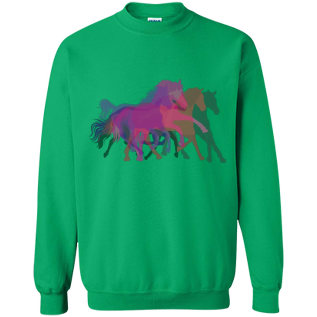 Beautiful Shadow Horses T-shirt Irish Green