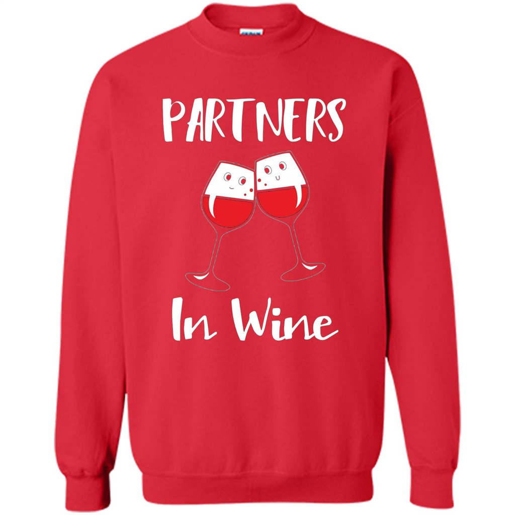 Wine Party T-shirt Partners In Wine T-shirt Red