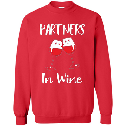 Wine Party T-shirt Partners In Wine T-shirt Red